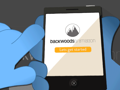 Jerry works at Backwoods Animation Studio after effects animation design gif motion graphics