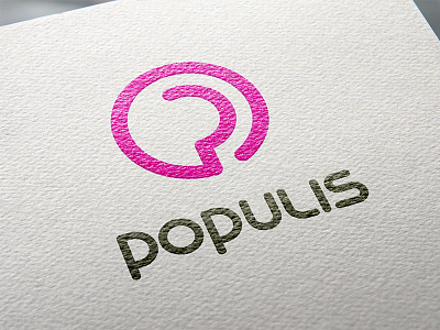 Populis Logo & Type Design branding construction font gray initial logo purple sign type vector