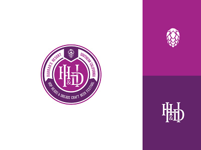 Hop Heads and Dreads Branding artwork badge beer branding california design graphic hops icon illustration logo logos monogram resort type typography vector