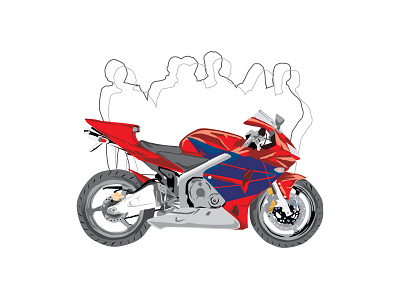 Motorcycle Illustration artwork design graphic graphic design illustrator motorcycle vector