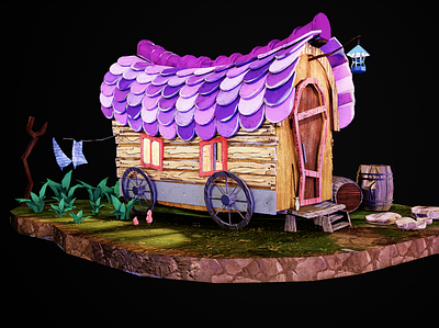 Post Covid Carriage 3d modeling game game asset