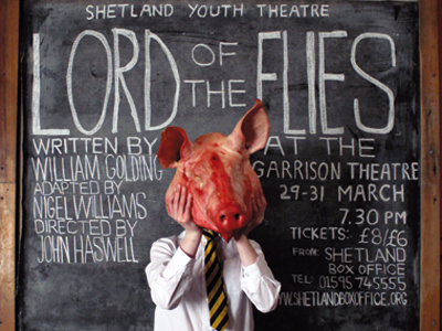 Lord of the Flies arts drama head lord of the flies pig school shetland