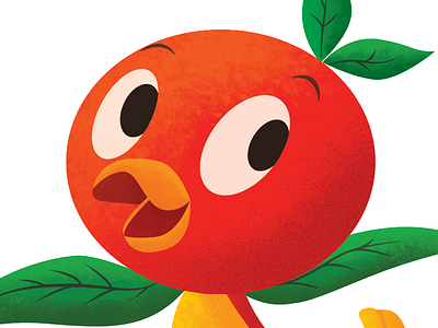 orange bird clipart