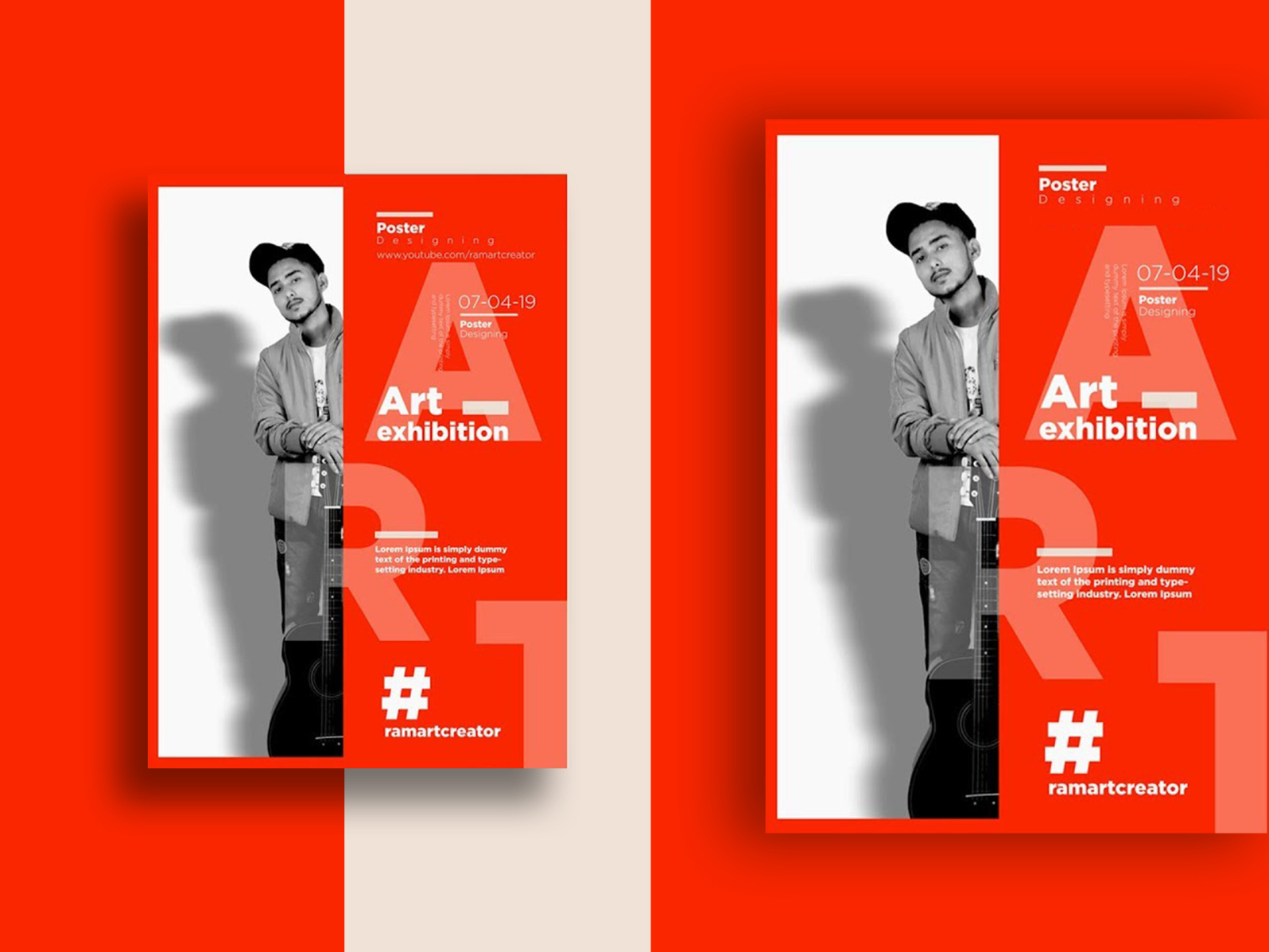 Modern Poster Design Redesigned by Tanvir Hasan on Dribbble