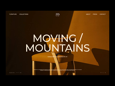 Moving Mountains Home Page Animation clean ecommerce minimal motion shopping simple web