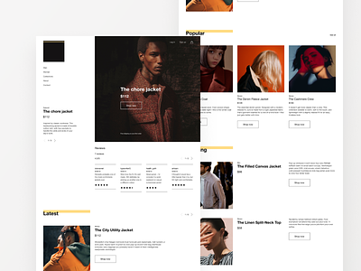 Grid exploration clean ecommerce fashion fashion app grid landing page light minimal shopping simple web white