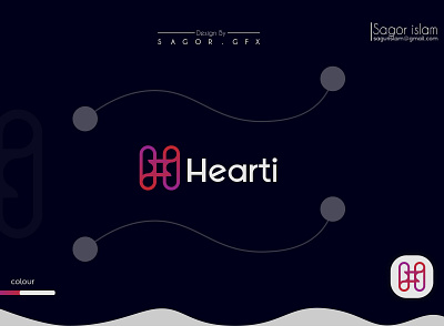 Logo Brabding design / Logo Name Hearti 2d logo branding branding design design graphic design logo logo design vector