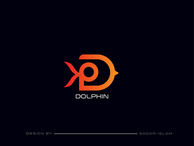 Dolphin Logo D+P 2d logo 3d animation apps icon branding branding design business design graphic design icon illustration logo logo design logos modren monogram motion graphics typography ui vector