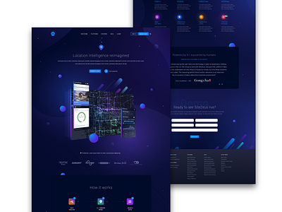 Synergy landing page branding design illustration vector