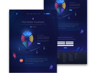 Pick better locations landing page branding design illustration vector