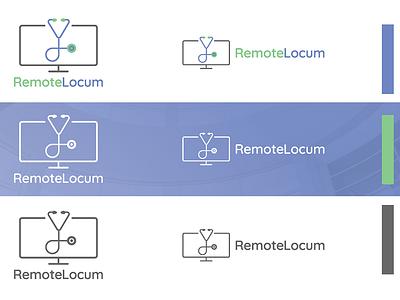 Logo for Remote Locum branding design icon logo type vector