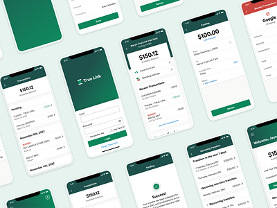 True Link Financial Mobile App design fintech mobile ui ux