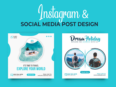 Travel Tour Instagram posts and social media posts ads banner facebook cover instagram tour travel