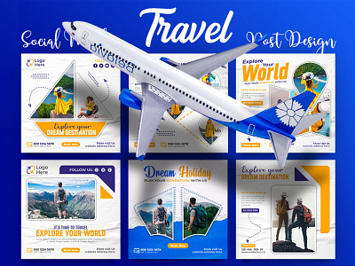 Tour Travel Social Media Banner Post Template Design ads banner adventure banner design cover design destination facebook holiday instagram social media post tour travel travel agency