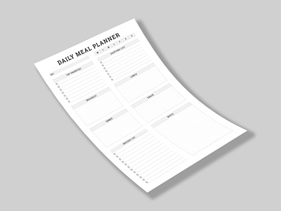 planner template daily meal