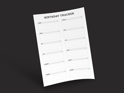 planner template birthday tracker life planner