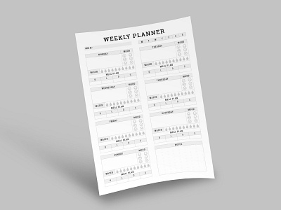 weekly planner Template