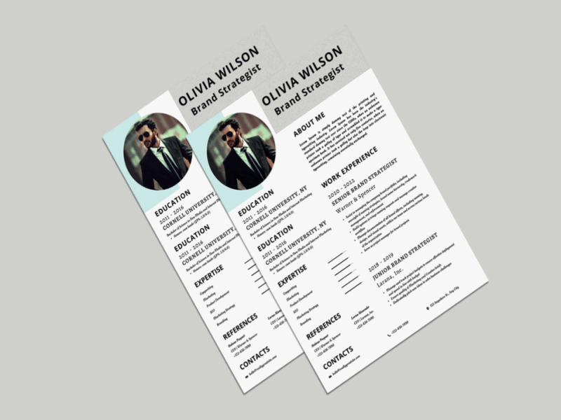 Brand Strategist Resume brand strategist resume minimal planner