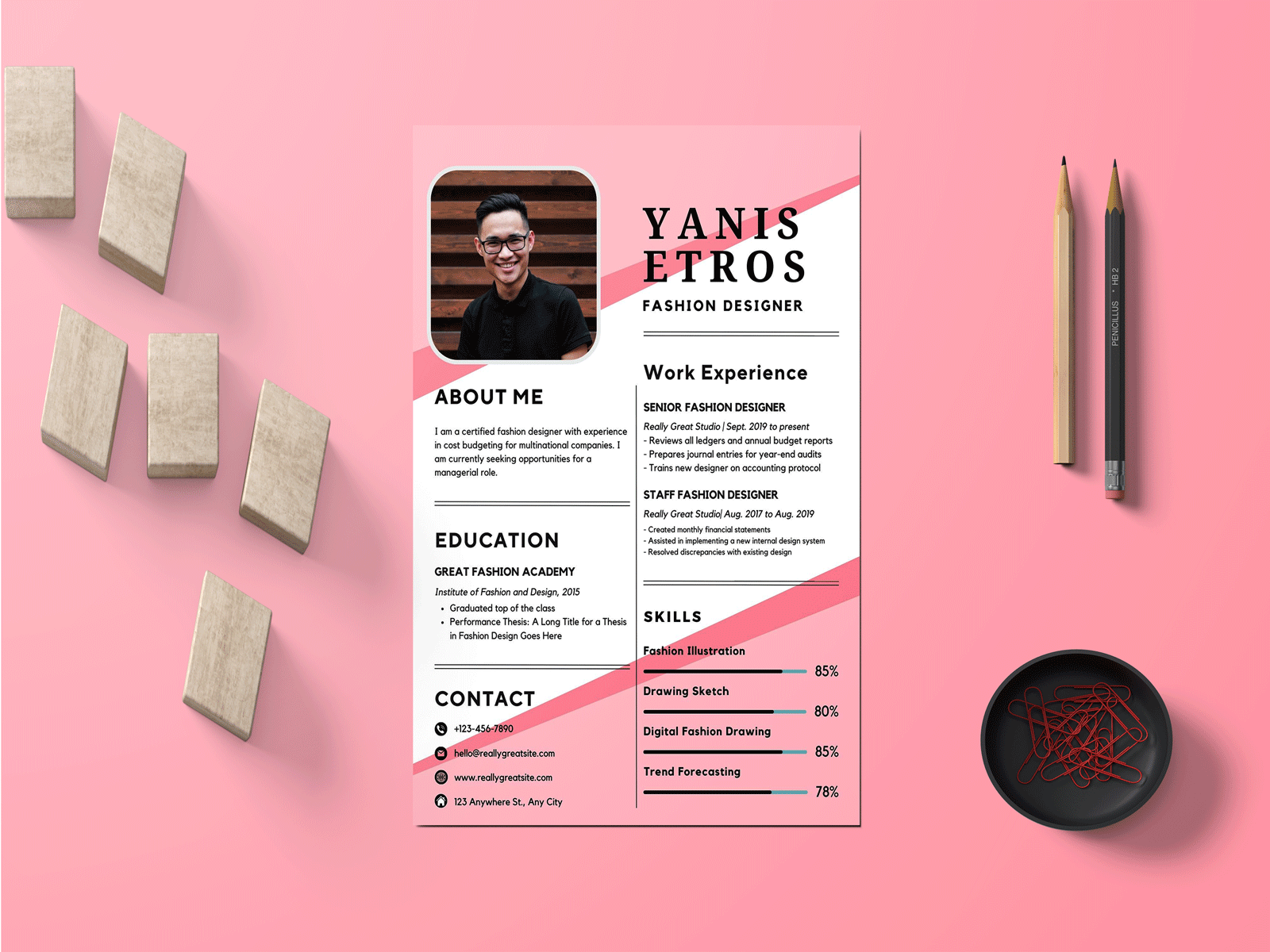 Clean Minimalist Fashion Resume