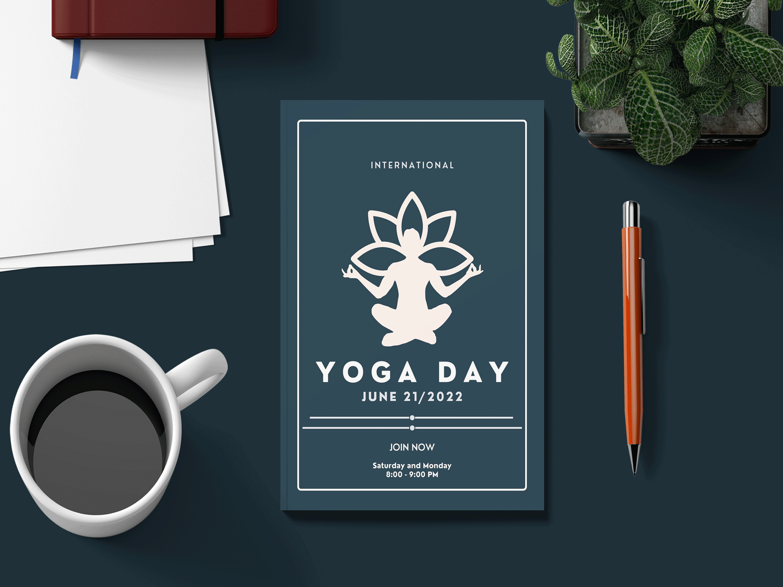 International Yoga Day Flyer fitness