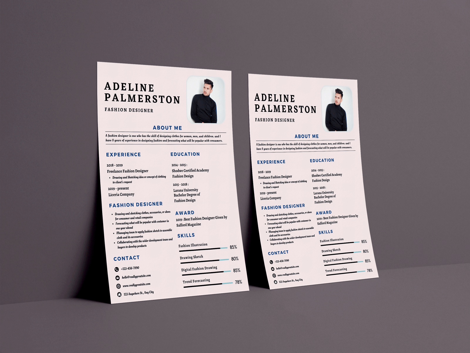 Clean Minimalist Fashion Resume