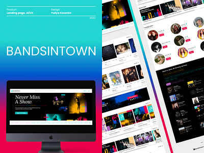 BANDSINTOWN afisha concept concert css html landing page