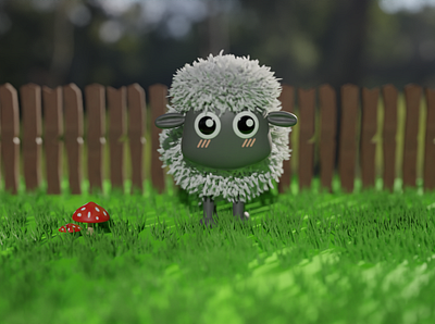 Bob the sheep :) 3d 3d artist 3d modeller blender cute low poly low poly character