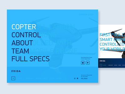 Erida Copter Menu copter drone menu web