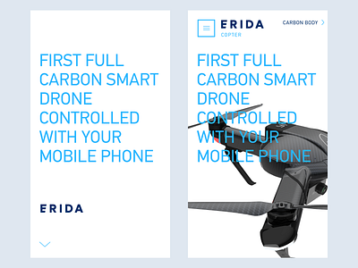 Erida Copter Mobile Landing copter drone erida landing responsive web