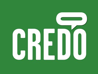 WIP "Credo" Logo credo gothic green i believe logo rounded speech bubble statement