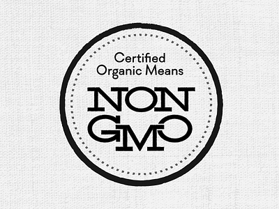 Non-GMO Seal certified food gmo logo mark monogram non gmo organic packaging seal