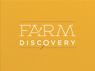 WIP Event Logo custom discover farm grass logo logotype magnifying glass pasture slab serif