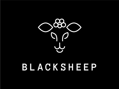 Blacksheeple animal black blacksheep branding bw icon illustration logo mono monoweight sheep