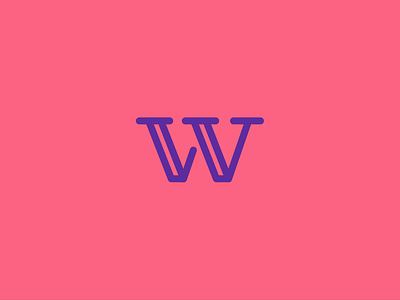Dubbayaw logo monogram pink purple soft type typography v w