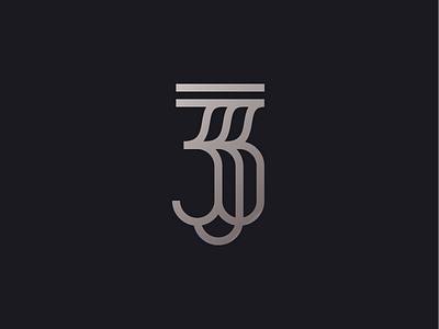 III 3 art deco font gothic letter logo mark monogram number trinity type typography