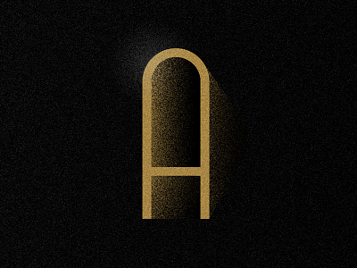 36 Days Of Type 36 days of type a art deco black gold letter light shadow type typography