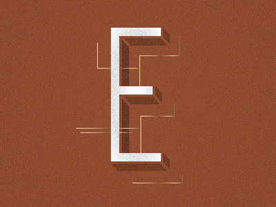 E:: 36 Days Of Type 36 days of type art deco e font gothic grain letter logo mark shadow type typography
