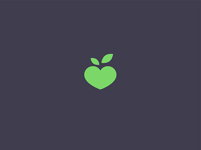 Food-man-itarian apple branding charity food heart humanitarian icon identity logo