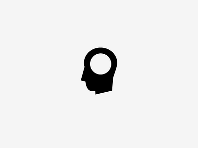 Empty Head Logo brain branding head icon identity logo mark mind personal skull think