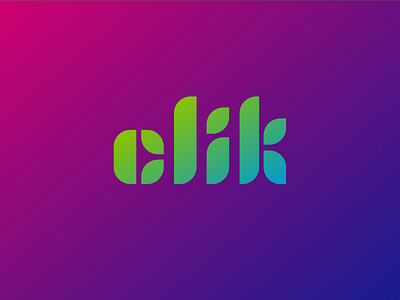 Killed custom clik type branding click clik custom gradient logo logotype type typography
