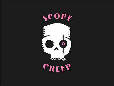 Scope Creep logo creep esports gaming icon illustration logo moba punk scope skull
