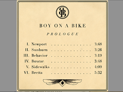 Final Boy on a Bike "Prologue" Album Art