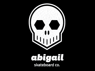 More Abigail Skateboard Co. abigail branding identity logo punk skate skateboarding skull typography