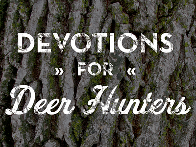 Book Cover Type bark book chevrons deer devotions hunters hunting outdoors texture tree type typography
