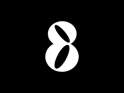 A Glyph A Day #13 8 a glyph a day agad be very afraid bold experimental glyph modern number numeral serif type type design typography wonky