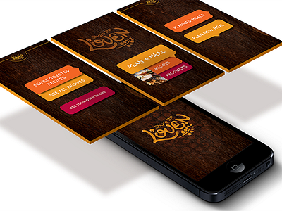 Share The L'oven App app branding bread dinner food mockup