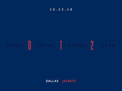 Blue Jackets Score: October 22, 2016 blue jackets columbus data data visualization hockey infographics minimal nhl sports typography