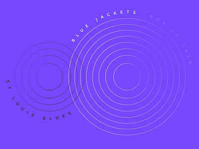 Blue Jackets Score: November 12, 2016 blue jackets columbus data data visualization hockey infographics minimal nhl score sports typography
