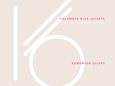 Blue Jackets Score: January 3, 2017 blue jackets columbus data data visualization hockey infographics minimal nhl score sports typography