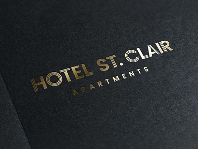 Hotel St. Clair Apartments Primary Logo apartment columbus digital branding hotel identity logo real estate
